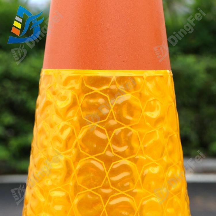 Custom PVC 500MM Reflective Traffic PVC Cone Sleeve Reflective Collar - 